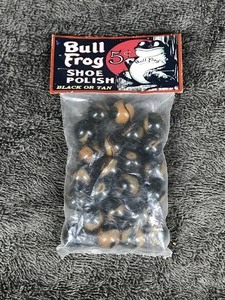 lot 202 image: 1 Bag Of Bull Frog Shoe Polish Promo Marbles