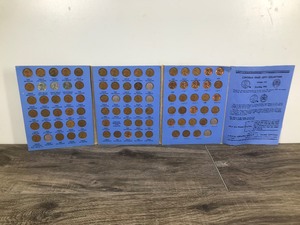 lot 218 image: Book of Collectible Lincoln Head Cent Pennies - Wheat Pennies - Steel War Pennies & Regular Pennies