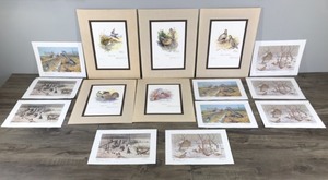 lot 239 image: 15 Les Kouba Small Collectible Prints - All of them are signed but 5 of them are Numbered and Signed