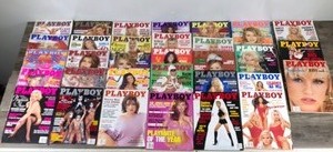 lot 272 image: Lot of 32 Adult Playboy Magazines