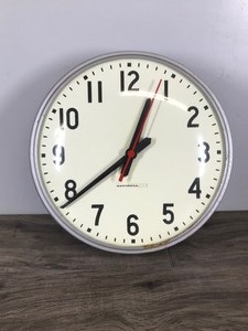 lot 284 image: Vintage National Time Electric Wall Mounted Clock