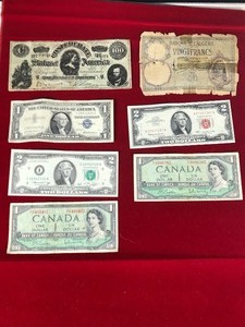 lot 315 image: Lot of Collectible Currency - The 100 Note is Fake - See Description for more info