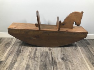 lot 325 image: Kids Wood Rocking Horse