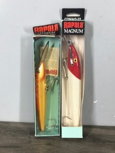 lot 349 image: 2 - Large Rapala Magnum Fishing Lures in the Original Packages