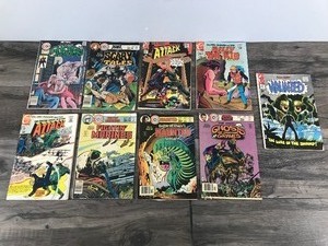 lot 375 image: Lot of 9 Collectible Charlton Group Comics - 20 centers to 35 centers