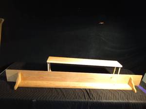lot 109 image: back of sink shelf and large wall shelf