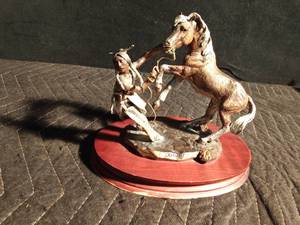lot 91 image: 1990 Certified limited edition Native metal figurine