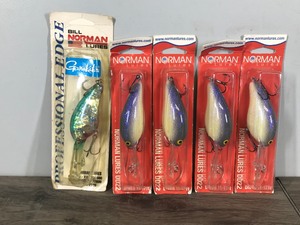 lot 402 image: Lot of 5 Norman Fishing Lures in Original Packages