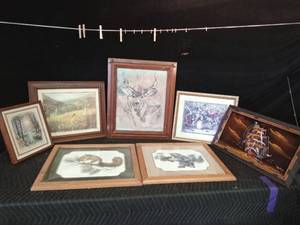 lot 172 image: Framed prints and pictures - all but 1 are signed