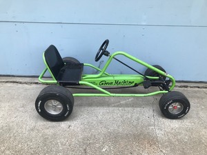 lot 439 image: Vintage Metal Framed Chain Driven Pedal Green Machine Go Kart By Junior