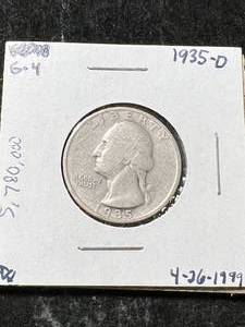 lot 16 image: 1935-D US WASHINGTON QUARTER