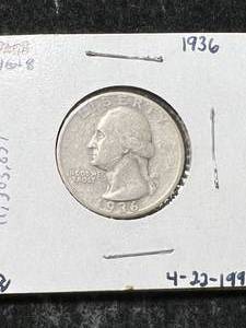 lot 48 image: 1936 US WASHINGTON QUARTER