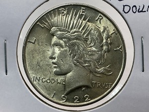 lot 68 image: 1922 Peace Dollar