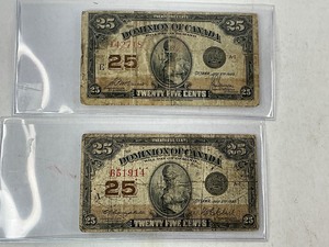 lot 79 image: Canada 2 1923 25 Cents Paper