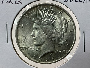 lot 122 image: 1924 Peace Dollar