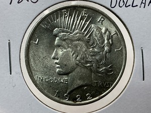 lot 125 image: 1922 Peace Dollar
