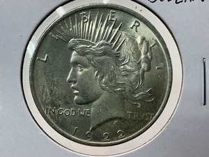 lot 132 image: 1922 Peace Dollar