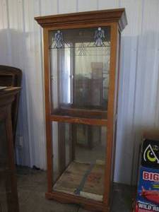 lot 18 image: 6 tall glass display cabinet...