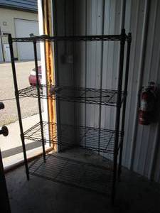lot 25 image: Metal shelving unit, 54 tall...