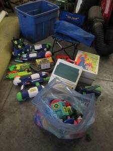 lot 42 image: Lot of vintage toys, Barbie a kids ...