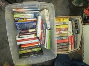 lot 98 image: Large lot of paperback books, hardc...