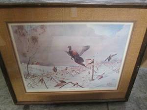 lot 123 image: Framed and matted Les Kouna print...