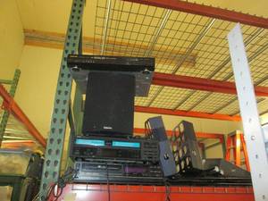 lot 129 image: Definitive speaker, laser disc play...