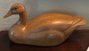 lot 28 image: Vintage Wooden Duck Decoy Sculpture