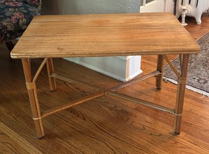 lot 30 image: Bamboo and Wood Accent Table