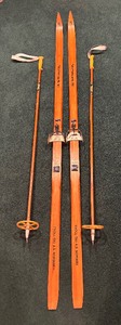 lot 13 image: Vintage Normark Cross Country Skis with Liljedahl Poles