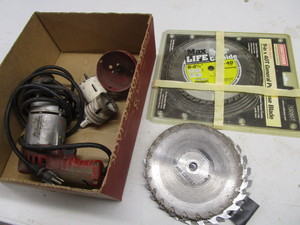 lot 89 image: Milwaukee Drill, Hole Saws, Blades