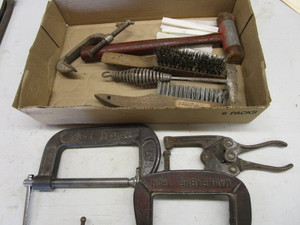 lot 104 image: Clamps, Steel Brushes, Soapstone