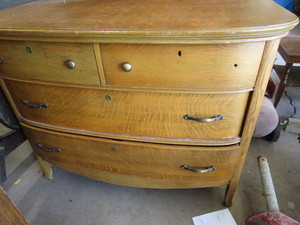lot 165 image: Curved Front Dresser