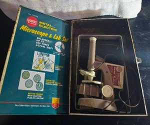 lot 60 image: Vintage Gilbert Microscope and Lab set