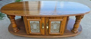 lot 80 image: Melamine and Harwood coffee table