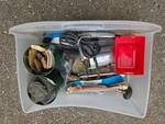 Box of tools and hardware