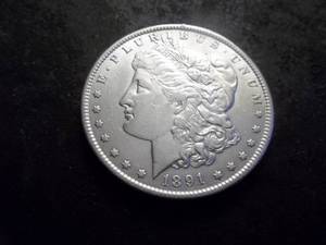 lot 18 image: 1891 Morgan Silver Dollar