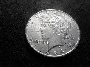 lot 40 image: 1924 Peace Silver Dollar