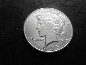 lot 46 image: 1935 Peace Silver Dollar