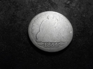 lot 56 image: 1854 Seated Liberty Quarter With Arrows