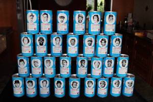 lot 19 image: 30 RC Royal Crown All Star Baseball Collector Cans 1976 All Star Seaver Carew Schmidt George Brett