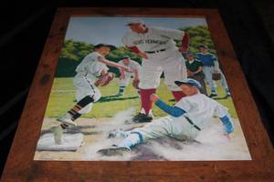 lot 23 image: Framed Rogers Hornsby Baseball Hall of Fame Print Cubs Cardinals
