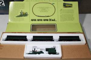 lot 53 image: John Bull HO early Locamotive Train Set in Box