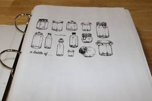lot 102 image: Book of Rubber Silicone Stamps Crafting Motorcycles Flowers Jars sharks, Blender Light Bulbs and more