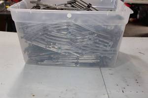 lot 117 image: Large Bin of 027 Track Lionel Train Track