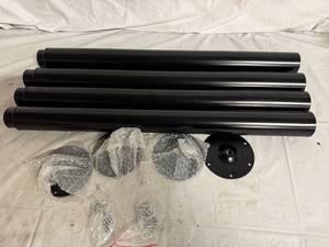 lot 3 image: Shepard Hardware 4pc Metal Adjustable Table Leg Set