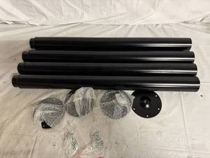 lot 4 image: Shepard Hardware 4pc Metal Adjustable Table Leg Set
