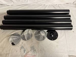 lot 5 image: Shepard Hardware 4pc Metal Adjustable Table Leg Set