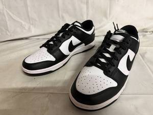 lot 34 image: Black and White Nike Dunk Low - Size 108.5