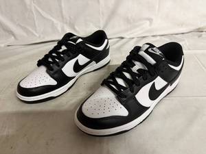 lot 49 image: Black and White Nike Dunk Low - Size 8.5